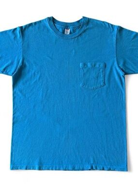 90s Hanes Blank Crewneck Pocket Tee Single Stitch BTG Made in USA 20.5x25.5 LG